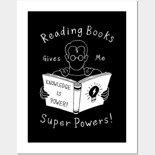 Books Give Me Super Powers! Posters and Art